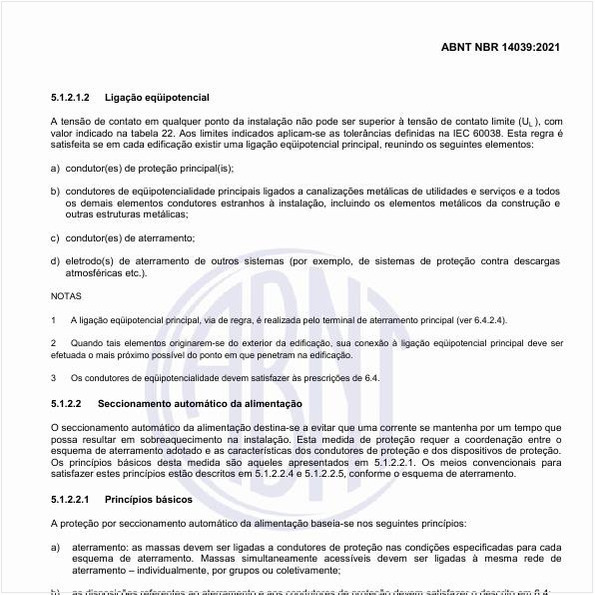 Para que se destina o seccionamento automático da alimentação?