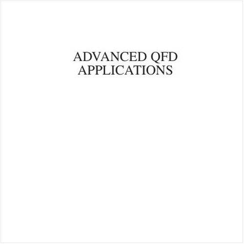 ADVANCED QFD APPLICATIONS (EBOOK)