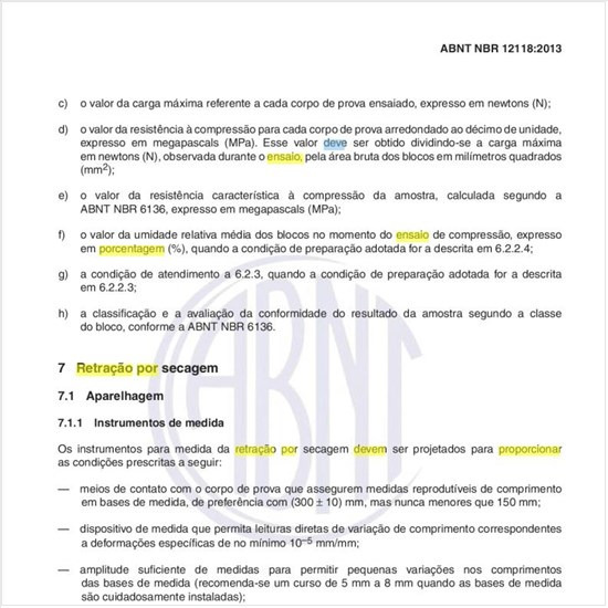 Como deve ser executado o ensaio de retração por secagem?