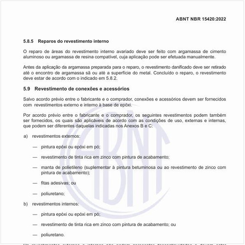 Como de ser feito o revestimento de conexões e acessórios?