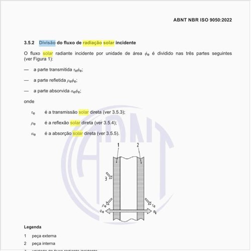 Como é feita a divisão do fluxo de radiação solar incidente?