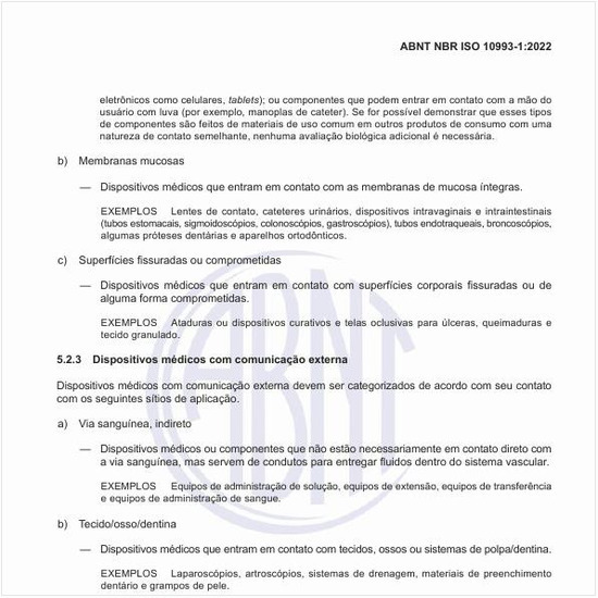 Como categorizar os dispositivos médicos com comunicação externa?