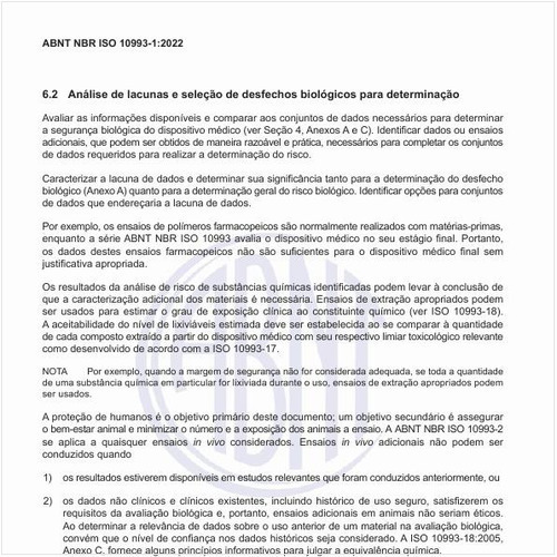 Como fazer análise de lacunas e seleção de desfechos biológicos para determinação?