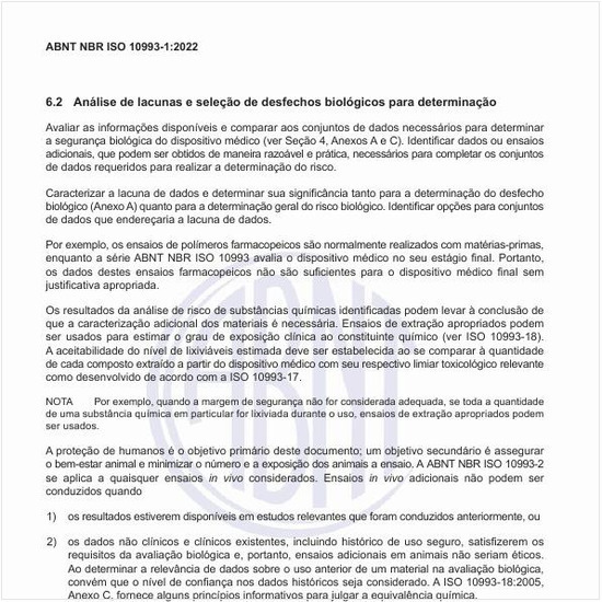 Como fazer análise de lacunas e seleção de desfechos biológicos para determinação?