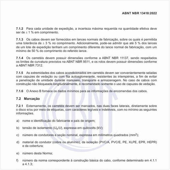 Como deve ser feita a marcação dos carreteis?
