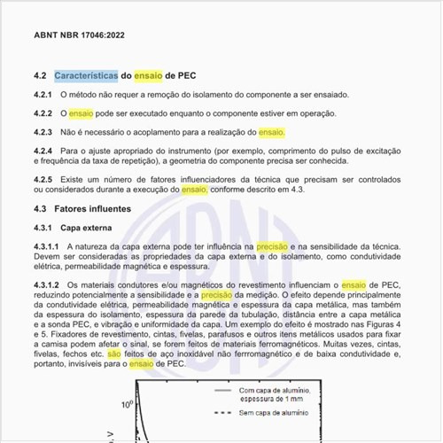 Quais são as características do ensaio de PEC?