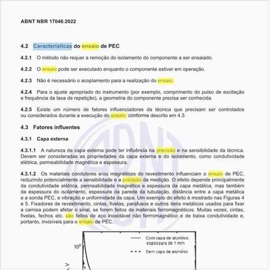 Quais são as características do ensaio de PEC?