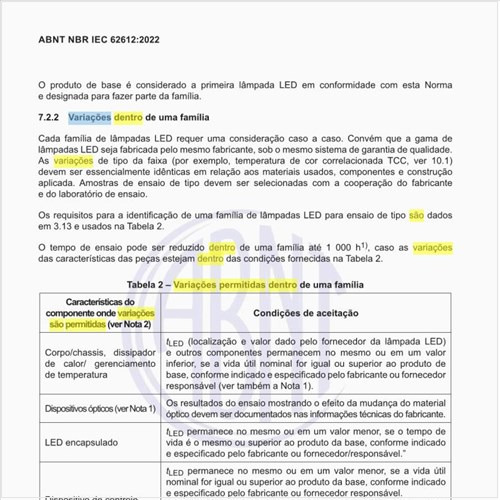 Quais são as variações permitidas dentro de uma família?