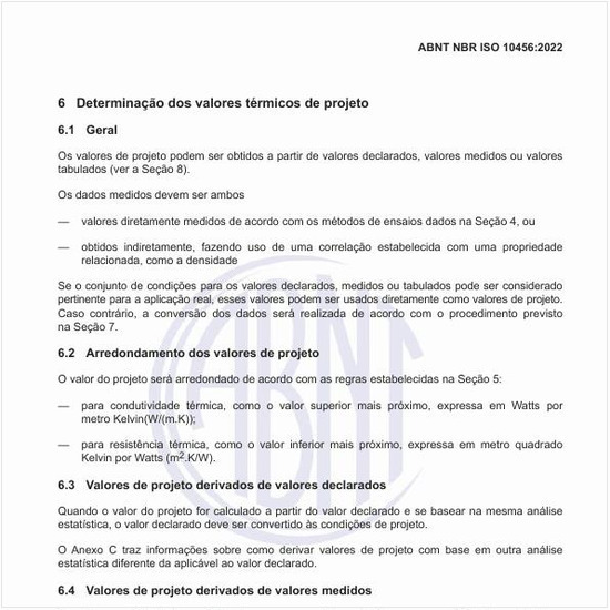 Como deve ser feita a conversão dos valores térmicos?