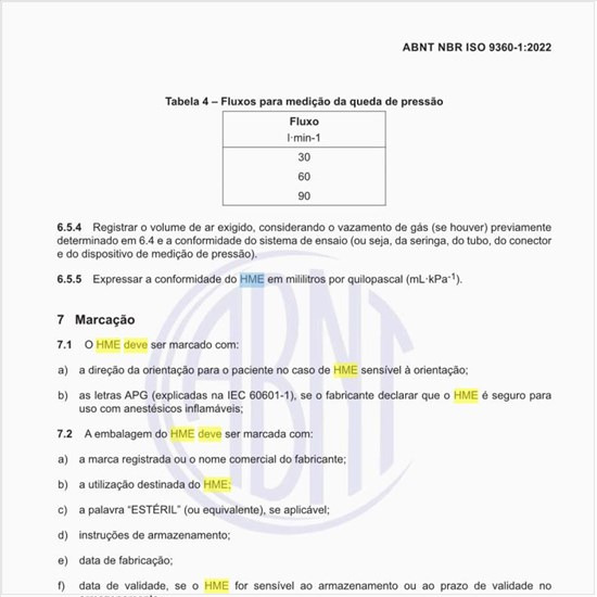 Como o HME deve ser marcado?