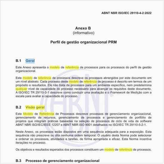 Qual é a visão geral do modelo de referência de processos?