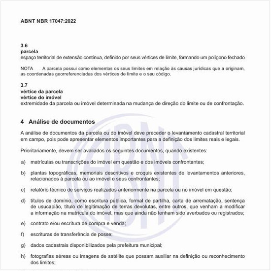 Como se define a parcela?