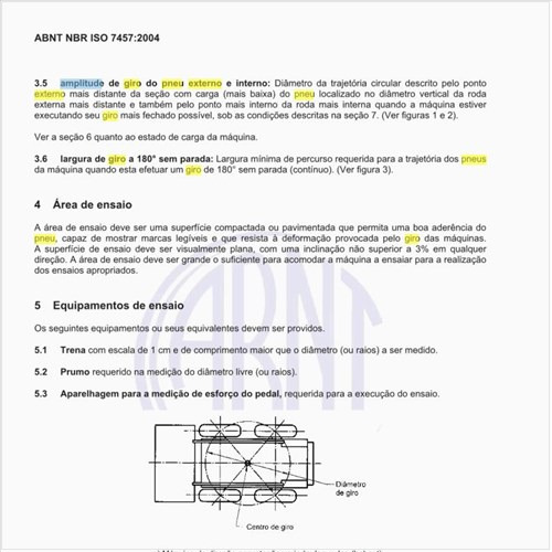 O que é a amplitude de giro do pneu externo e interno?