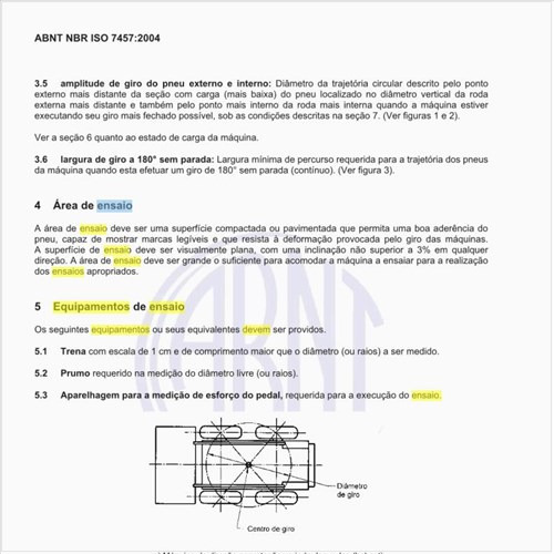 Quais devem ser os equipamentos de ensaio