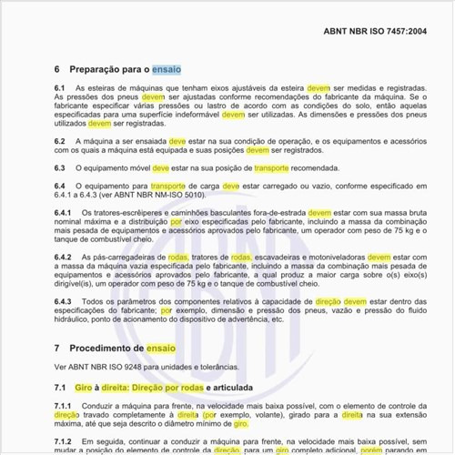 Como deve ser executado o ensaio de giro à direita, direção por rodas e articulada?