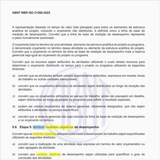 Como se deve atribuir as medidas objetivas de desempenho?