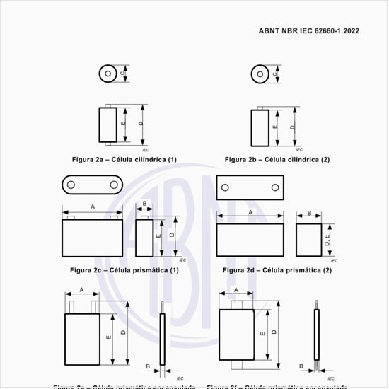 Quais são os exemplos de dimensões máximas da célula?