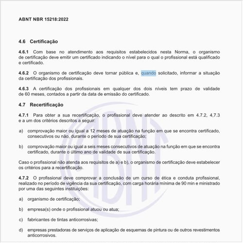 Quando pode ocorrer a suspensão da certificação?