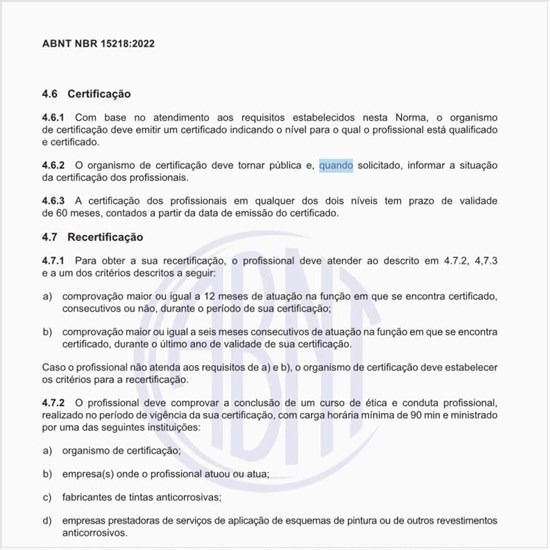 Quando pode ocorrer a suspensão da certificação?