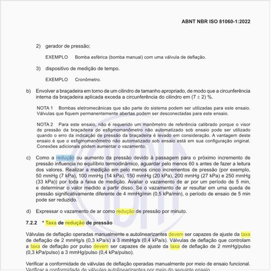 Qual deve ser a taxa de redução de pressão?