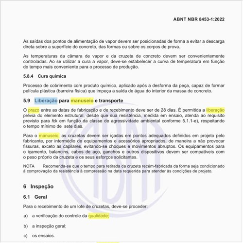 Qual é o prazo para a liberação de manuseio e transporte?