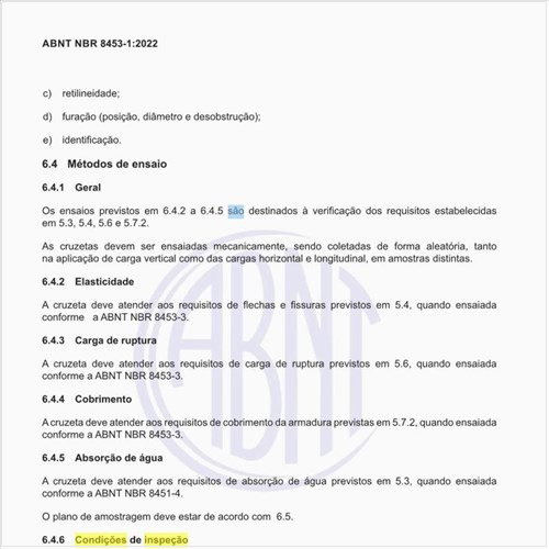 Quais são as condições de inspeção dos produtos?