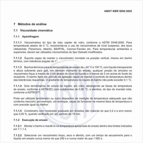 Como executar a análise da viscosidade cinemática?