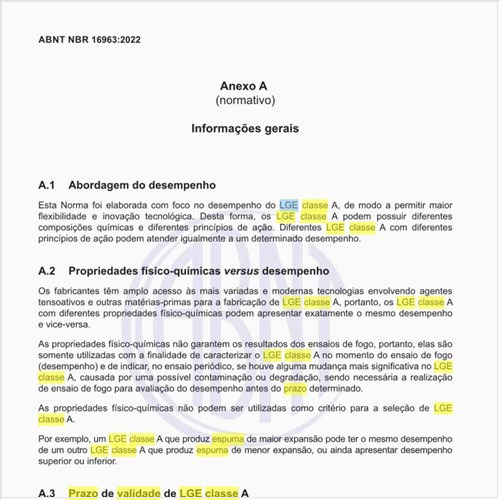 Qual é o prazo de validade de LGE classe A?