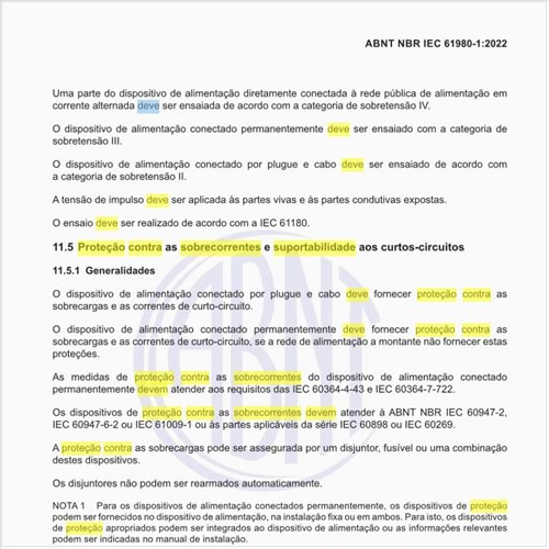 Como deve ser a proteção contra as sobrecorrentes e suportabilidade aos curtos-circuitos?
