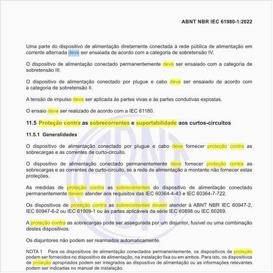 Como deve ser a proteção contra as sobrecorrentes e suportabilidade aos curtos-circuitos?