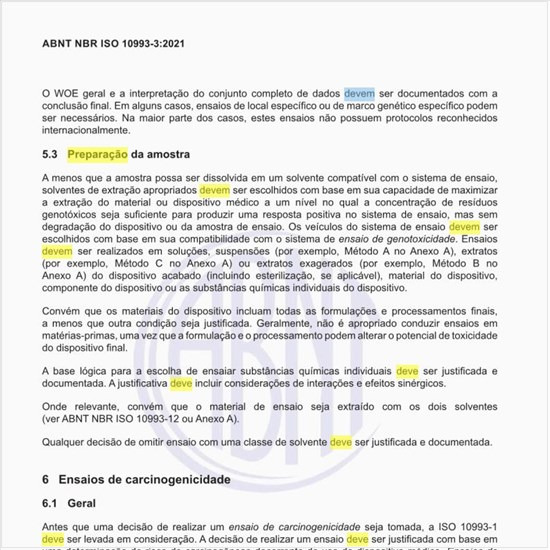 Como deve ser executada a preparação da amostra?