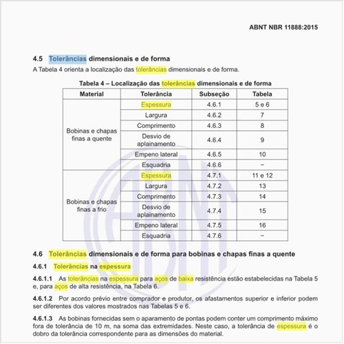 Quais são as tolerâncias na espessura de aços de baixa resistência?