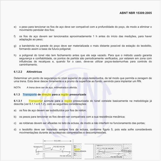 O que representa o transporte de direção para a região pressurizada?