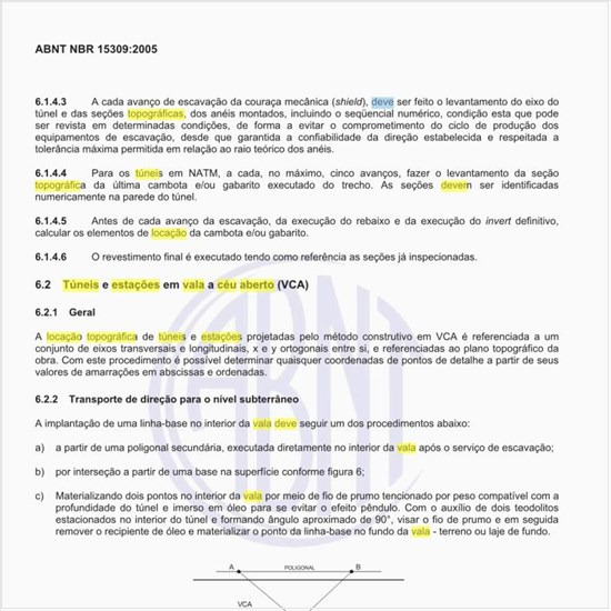 Como deve ser feita a locação topográfica em túneis e estações em vala a céu aberto (VCA)?