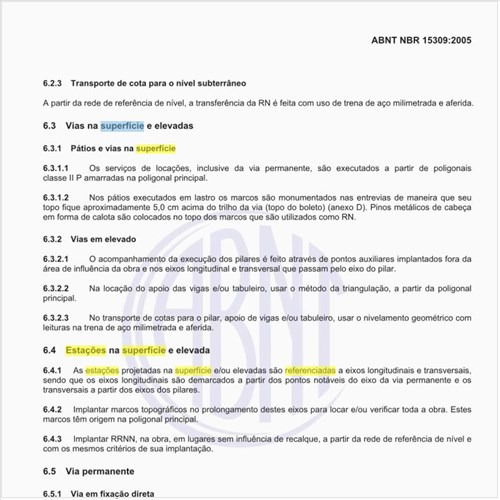 Como devem ser referenciadas as estações na superfície e elevada?