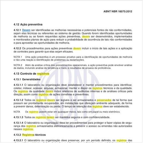 Como devem ser preservados os registros técnicos?