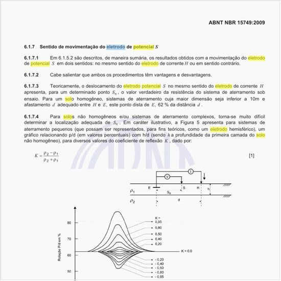 Qual deve ser a posição do eletrodo auxiliar de potencial para um solo de duas camadas?