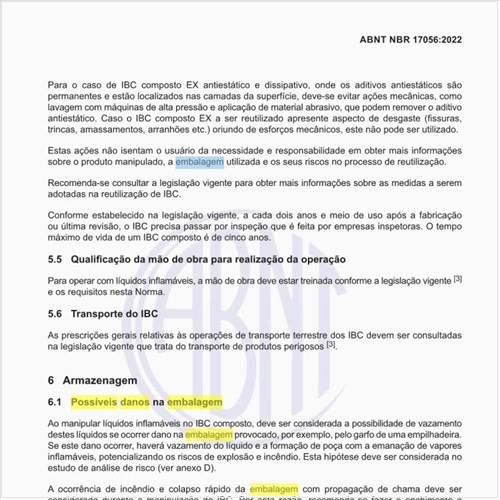 Quais os possíveis danos na embalagem na armazenagem?
