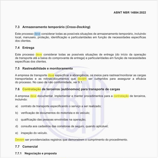 O que deve ser adotado em relação à contratação de terceiros?