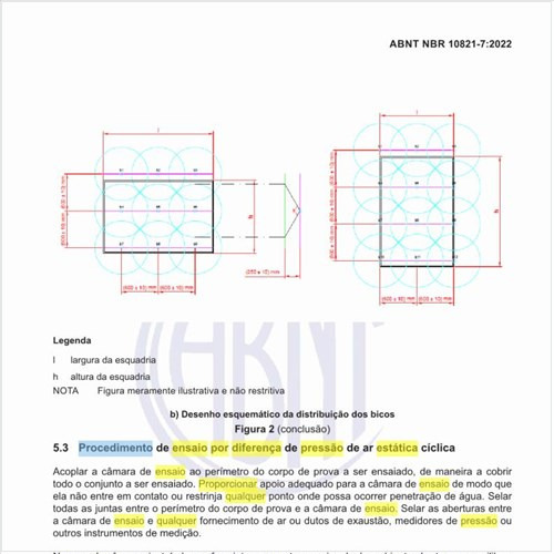 Qual é o procedimento de ensaio por diferença de pressão de ar estática cíclica?