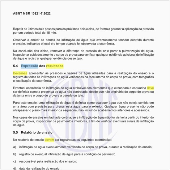 Como deve ser a expressão dos resultados do ensaio?