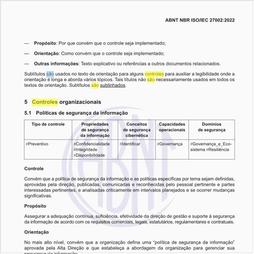 Quais são os controles organizacionais?