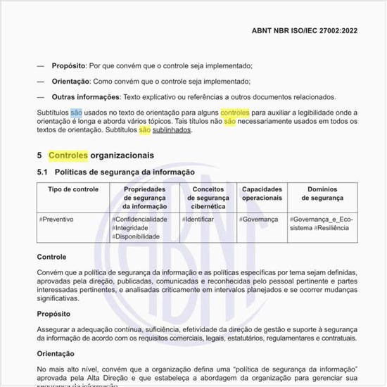 Quais são os controles organizacionais?