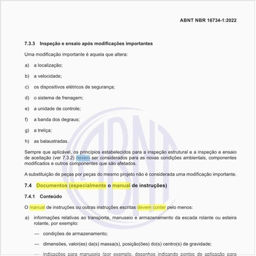 O que deve conter os documentos, especialmente o manual de instruções?