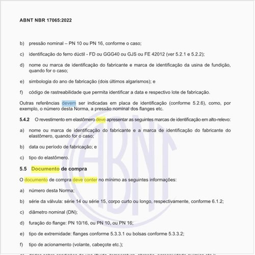 O que deve conter o documento de compra?