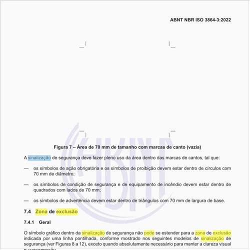 Como pode ser simbolizada a zona de exclusão para sinalização de proibição?