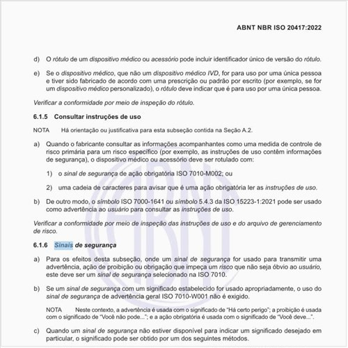 Como devem ser os sinais de segurança?