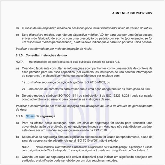 Como devem ser os sinais de segurança?