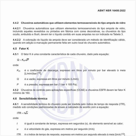 O que é o fator K de cada chuveiro?