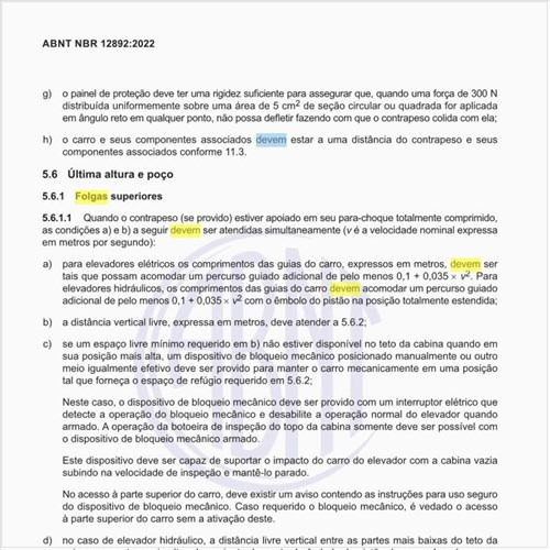 Quais devem ser as folgas superiores?